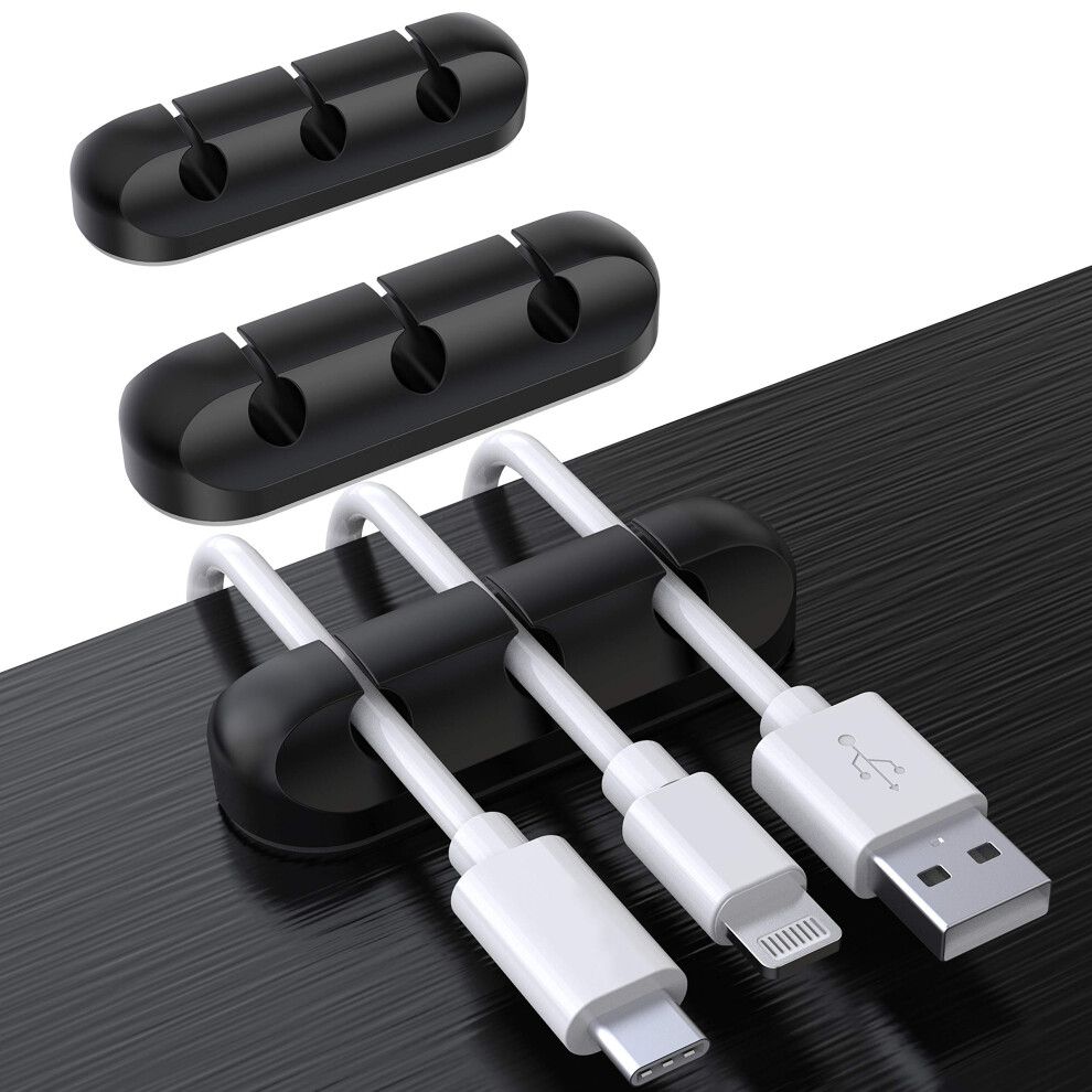 Soulwit Cable Holder Clips, 3-Pack Cable Management Cord Organiser Clips Adhesive Organizer For Usb Charging Cable Mouse Wire Pc Office Home 70036671