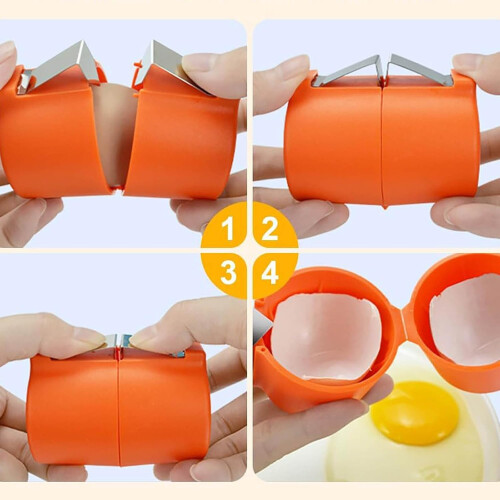 Egg Cracker Tool 3pcs Handheld Egg Topper and Shell Cutter for Quick Eggshell Cutting Kitchen Use 1