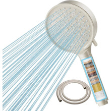 Cobbe Hard Water Filter Shower Head and Hose with 20 Stage Filter, 6 Spray Jet Modes High Pressure Bathroom Shower Head, Large Powerful Handheld Show