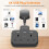 Double Plug Adaptor with USB, 2 Way Wall Adapter with Short Extension Lead, Multi Plug Socket Extender For Home Office (Black) 3