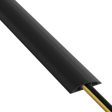 D-Line CC-1 Cable Protector, Floor Cord Channel, Wire Cover, Protect Cables & Prevent Trip Hazards - 1.8 Meter Length, Cavity 17mm (W) x 9mm (H) - Bl