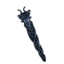 Highland Stag Celtic Knot Kilt Pin - Matte Antique Finish