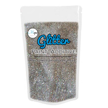 Mopa Crafts Holographic Silver Glitter Paint Crystal Additive 100g for Emulsion Paint - for use with Interior/Exterior Wall, Ceiling, Wood, Metal, Va