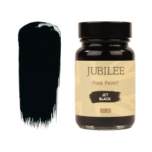 Guild Lane Jubilee Furniture Paint - Jet Black 60ml - Multi-Surface Paint for Wood, Metal, Glass & More - Durable, Water-Based, Soft Sheen Finish - N