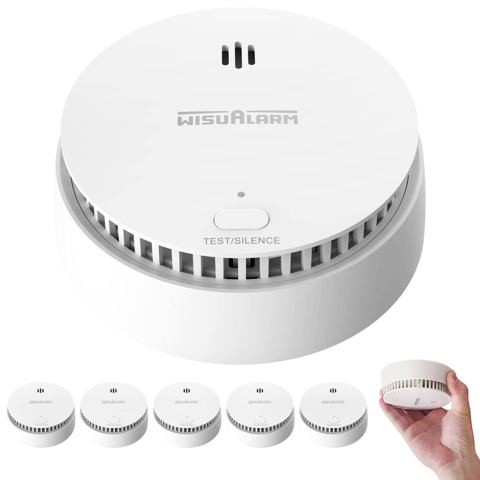 Smoke Alarms For Home, 10-Year Battery, Smoke Alarm, Fire Alarm With Test/Silence Button, Smoke Detector Certificated By Tuv Conforms To En14604 Stan 75001001