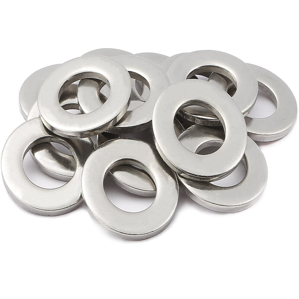 Amlooph M10 Washers, M10 X 25Mm Metal Flat Penny Washer Thickness 1.5Mm- A2 304 Stainless Steel Washers (20 Pack), Large Od Plain Wide Metal Round Fl 43522057