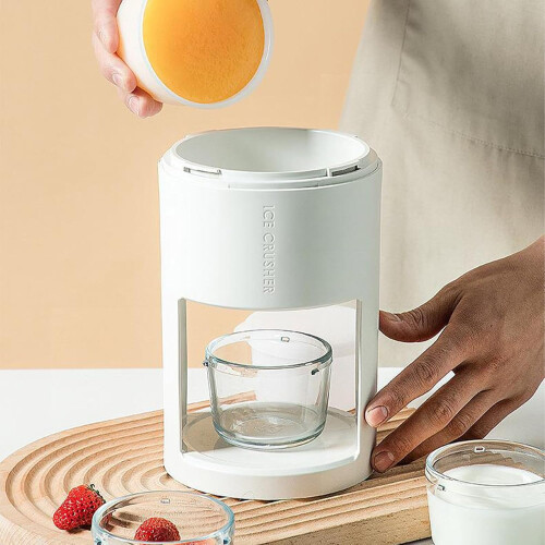 Manual Ice Shaver Hand Crank Ice Crusher, Rustproof Compact Design for Smoothies and Slushies 1