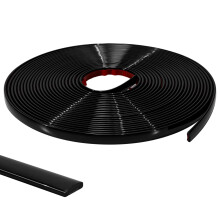 JSIWOTH 3M Peel and Stick Trim, Shiny Black Waterproof Molding Trim for Walls Edges, Borders, Window Frames, Backsplash Tiles, Flexible and Self Adhe