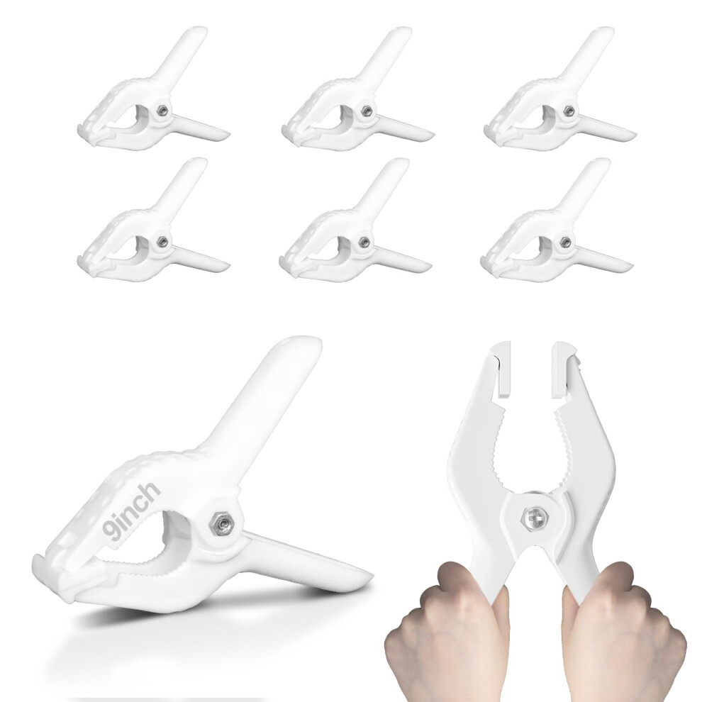 Emart 6 Pack Heavy Duty Spring Clamps, 9 Inch Backdrop Clips For Photography Studio, Photo Booth, Backdrop Stand, Paper, Woodworking, Crafts, Tarp - 47171602