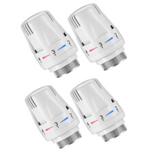 4 Pcs Thermostatic Radiator Heads Automatical Temperature Control Heads Anti Freeze Radiator Valve Heating Systems for Home Office