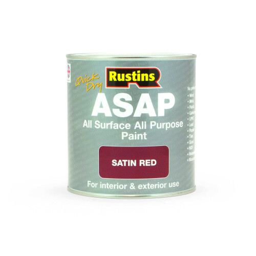 Rustins RUSTINS ASAP Paint Red, 1 L (Pack of 1)