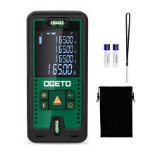 Laser Measure Device 50M, OGETO Laser Distance Meter IP54 Portable Digital Measure Tool Range Finder with Bubble Levels and Large LCD Backlit