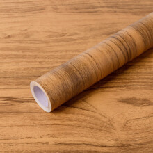 Hode Self Adhesive Wallpaper 30cm X 2m Wood Grain Brown Paper Sticky Back Plastic Roll Peel and Stick Waterproof Removable Vinyl Film for Furniture B