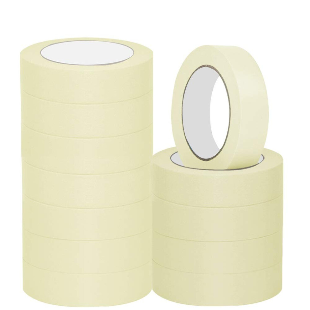 Northern Brothers Masking Tape For Painting 25Mm Indoor Decorators Decorating Tape Beige Adhesive Crafts Painters Tapes 12 Rolls (25Mm X 20M) 76509032