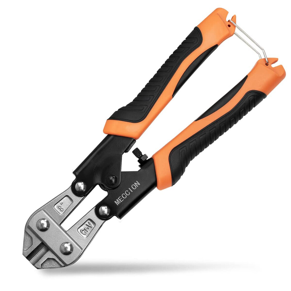 Bolt Cutter, Meccion Heay Duty 8" Cr-V Mini Bolt And Wire Cutter, Cable, Chain, Spring Snips Clippers With Comfortable Soft Rubber Grip 11899303