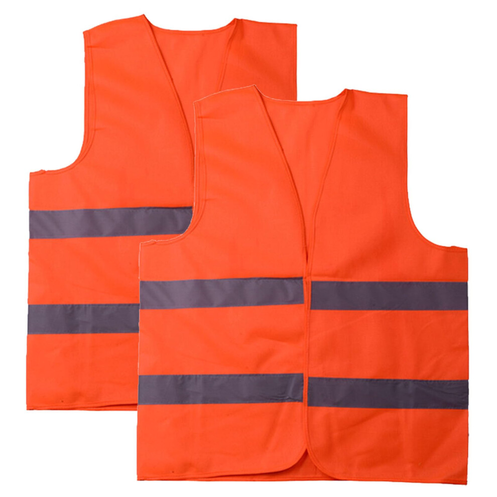 2 Pack Hi Vis Vests,Hi Vis Safety Vests With 2 Reflective Stripes,Night Workwear Reflective Vest,For Traffic Work, Running, Surveyor And Security Gua 90752070