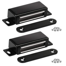 Onarway Magnetic Door Catch 20KG 2 Pack Pull Strong Magnet Cabinet Latches Magnetic Hardware Stainless Steel Door Closer for Bathroom Kitchen Sliding