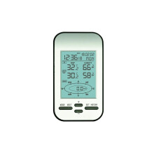 Wireless Weather Station with Wind Sensor LCD Display Indoor Outdoor Temperature Humidity Clock