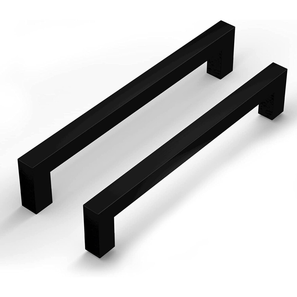 Goldenwarm 10 Pack Black Kitchen Cupboard Handles 160Mm Hole Centers Black Handles For Cabinets & Drawers 37894597