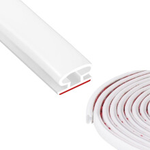 Zayejod 15M D-Shape Rubber Weather Stripping Door Seal Strip,Rubber Self-Adhesive Backing Door Windows Weatherstripping Soundproofing for Door Frame