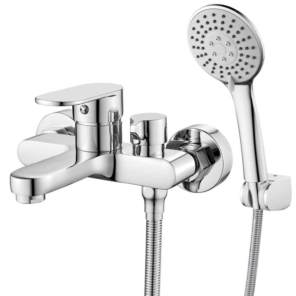 Hermodly Bath Taps With Shower Attachment Bath Mixer Taps With Shower Head Wall Mounted Chrom 83709852