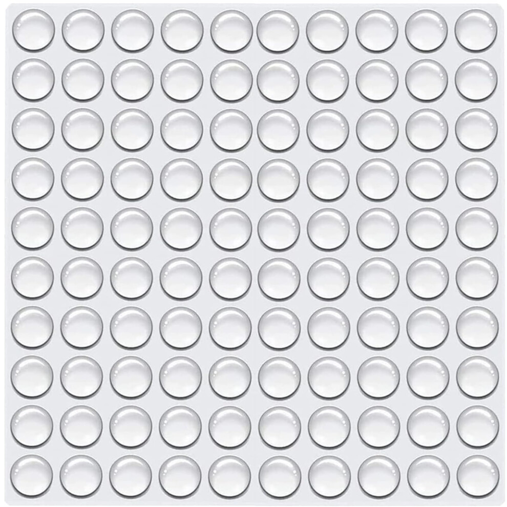 Yazany 100Pcs Clear Rubber Feet, 6 * 2Mm Self Adhesive Rubber Pads Sticky Dots, Non-Slip Cabinet Stoppers, For Furniture Drawer Doors Cutting Boards 37787578