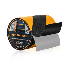 IONCAT Anti Slip Tape Yellow and Black, Grip Tape High Traction Strong Adhesive, Non Slip Tape for Steps Outdoor & Indoor, Safety Hazard Warning Tape