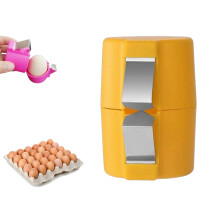 Egg Shell Opener for Raw and Hard Boiled Eggs, Stainless Steel Handheld Egg Cracker, Easy Clean 1Pcs Yellow