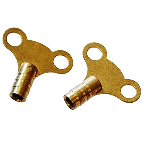 Merriway BH02832 Easigrip Clock Type Radiator Key Solid Brass - Pack of 2 Pieces 1