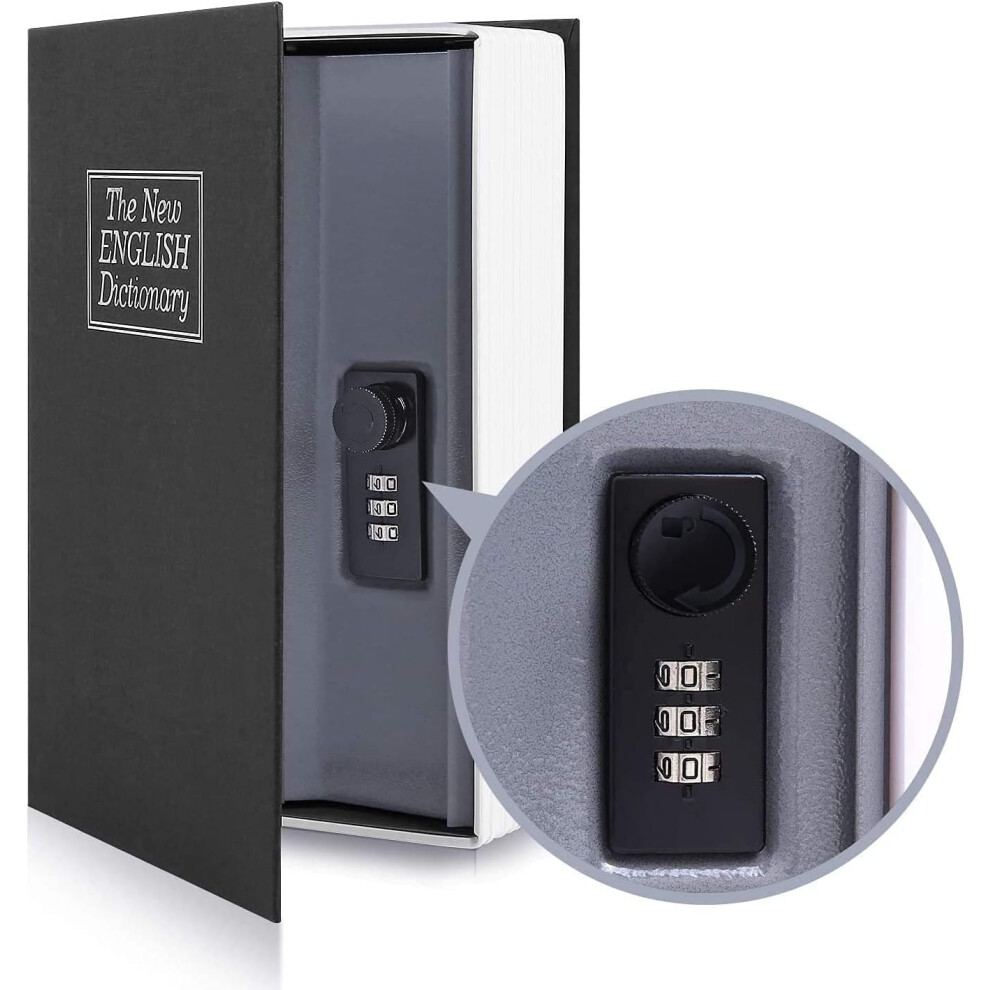 Book Safe With Combination Lock, Ohuhu Dictionary Diversion Money Box, Portable Safe Book, Safe Box For Home Office, Secret Hidden Box For Key Money 80455981