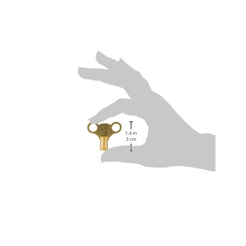Merriway BH02832 Easigrip Clock Type Radiator Key Solid Brass - Pack of 2 Pieces 2