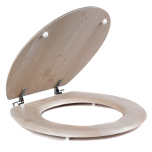 Beldray LA033710WOAK White Oak Effect Toilet Seat, 18 inch, Fits Most Standard Size Toilets, Quick and Easy to Fit, 37 x 43 cm, Includes Fittings, Du