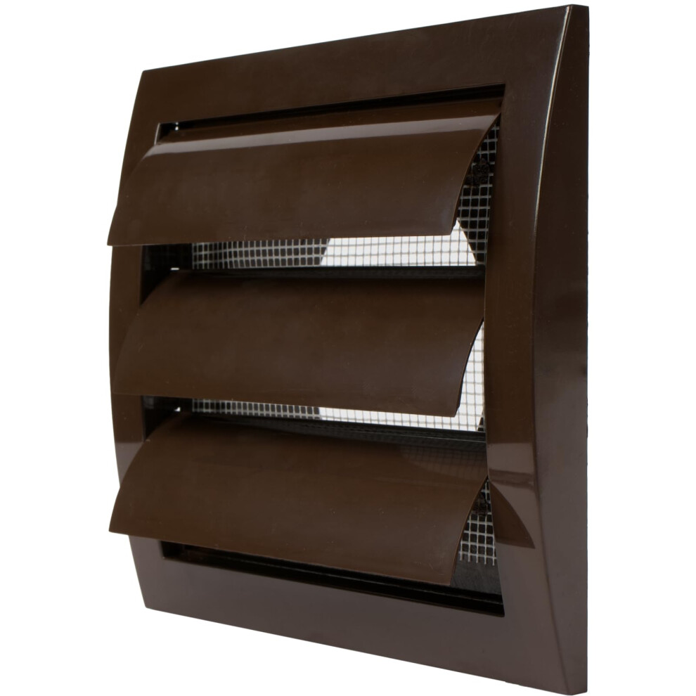 Exhaust Hood Vent 4'' Inch With Built-In Pest Guard Screen And Flange, Air Vent Cover, Hvac Exhaust Vent Duct Cover, Exhaust Cap Brown 10805923