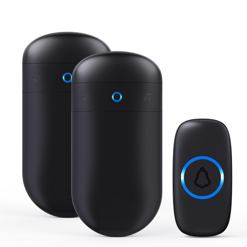 Secrui Wireless Doorbell, Electric Cordless Door Bells Chime Ip55 Waterproof Battery Operated At 1000Ft Long Range With 52 Melodies 5 Volume 2 Plug I 86591669