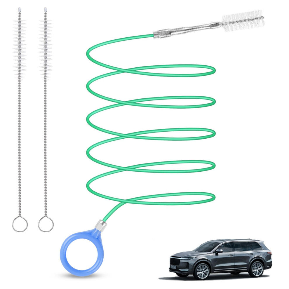 Adiwo Car Drain Hole Cleaning Brush, 5M Car Drain Hole Cleaner, Car Drain Hole Unclogging Soft Brush With 2 Pack 24Cm Cleaning Brush For Car Sunroof 73614104