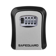 D&S London Safeguard Key Safe 4-Digit Combination Heavy-Duty Waterproof Wall Mounted for Home, Business, Garage, Airbnb, Key Safe Outdoor, Police-App