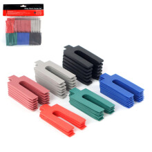 100pc Assorted Plastic Packers - Packing Spacers Set, 6 Sizes 1mm - 6mm Plastic Shims, Colour Coded and Easy to Fit, Ideal for Battens, Window Frame