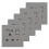 BSEED Single Socket with USB C 5 Pack, Electrical Single Switched Power Plug Wall Socket with LED Indicator, PC Wall Plate Outlet, Grey, 13A 1