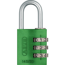ABUS Combination Lock 145/30 Green - Luggage Lock, Locker Lock and Much More. - Aluminium Padlock - Individually Adjustable Combination Code - ABUS S