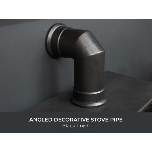 Adam Adam Angled Decorative Stove Pipe in Black 1
