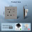 BSEED Single Socket with USB C 5 Pack, Electrical Single Switched Power Plug Wall Socket with LED Indicator, PC Wall Plate Outlet, Grey, 13A 2