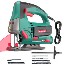 HYCHIKA Jig Saws, 800W Max Cutting Depth 110mm for Metal, 800-3000 SPM Electric Jigsaw with Class 2 Laser, 6 Variable Speeds, 0-3 Orbital Sets, -45