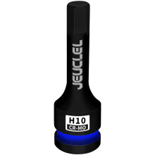 JEUCLEL 10mm Hex Impact Bit Socket, H10 1/2-Inch Impact Drive Allen, Cr-Mo Steel for Electric Ratchet Wrenches Fastening Screws