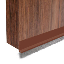 GGTTNRT Door Brush Strip, Draught Excluder for Doors, Door Draft Excluder Strip, Self-Adhesive Cuttable, 100cm Length Door Seal (Brown-30mm)
