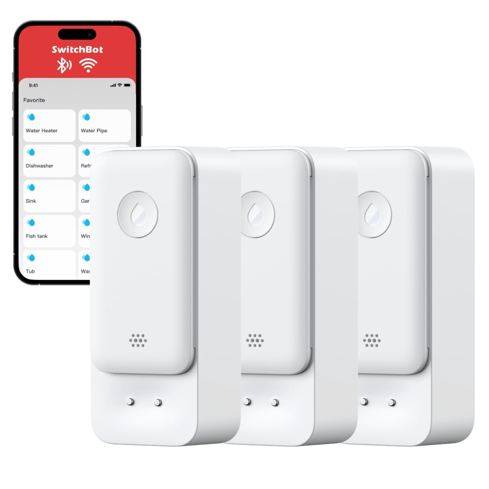 Switchbot Wifi Water Sensor No Hub Ruiqred 3Pack, Smart Water Leak Detector 100Db Adjustable Alerts & App Alerts, Ip67 Waterproof, Wireless Detector 59025559