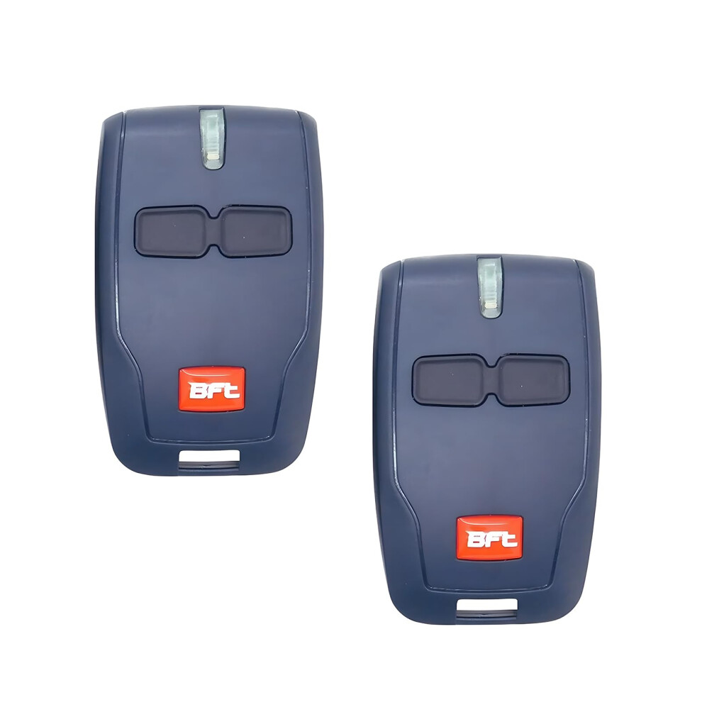Wenjion 2Pcs 433Mhz Remote Control For Bft Gate Opener, Replacement For Bft Mitto 2 Remote, 2-Channel Garage Door Key Fob With Key Ring, Compatible W 45307591