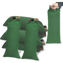 6 Pack Flood Water Barrier Sand Bags,Thickened Long Canvas Flood Protection Sandbags,Winter Bags for Swimming Pool Covers,Reusable Quick Flood Barrie