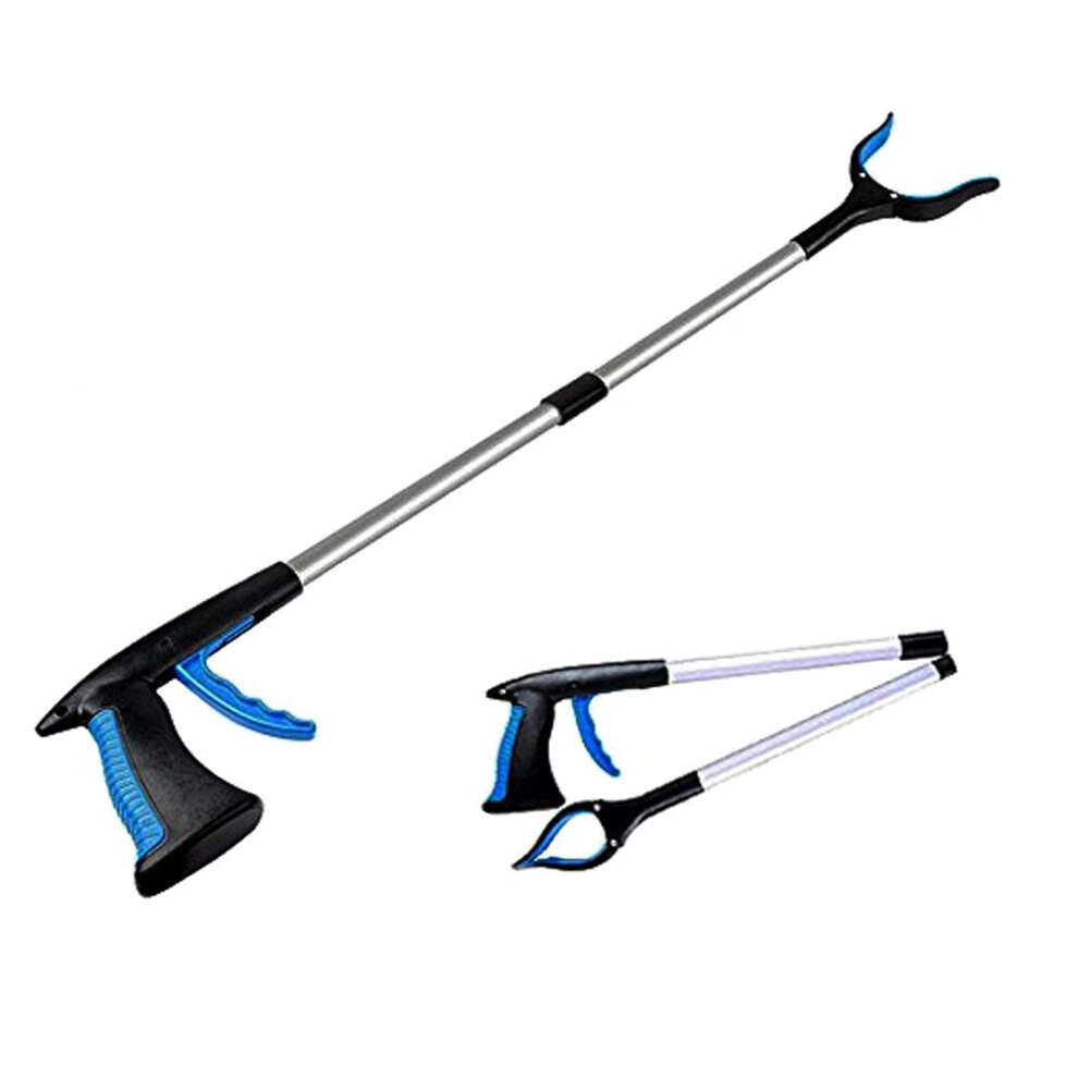 32 Inch Foldable Grabber Reacher Tool for Elderly, Long Reach Trash Pickup Tool with Ergonomic Grip