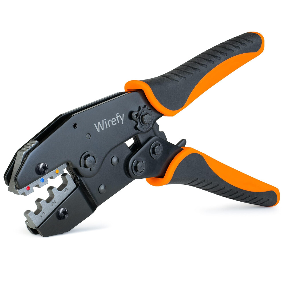 Crimping Tool For Heat Shrink Connectors - Ratcheting Wire Crimper - Crimping Pliers - Ratchet Terminal Crimper - Wire Crimp Tool By Wirefy 94235654