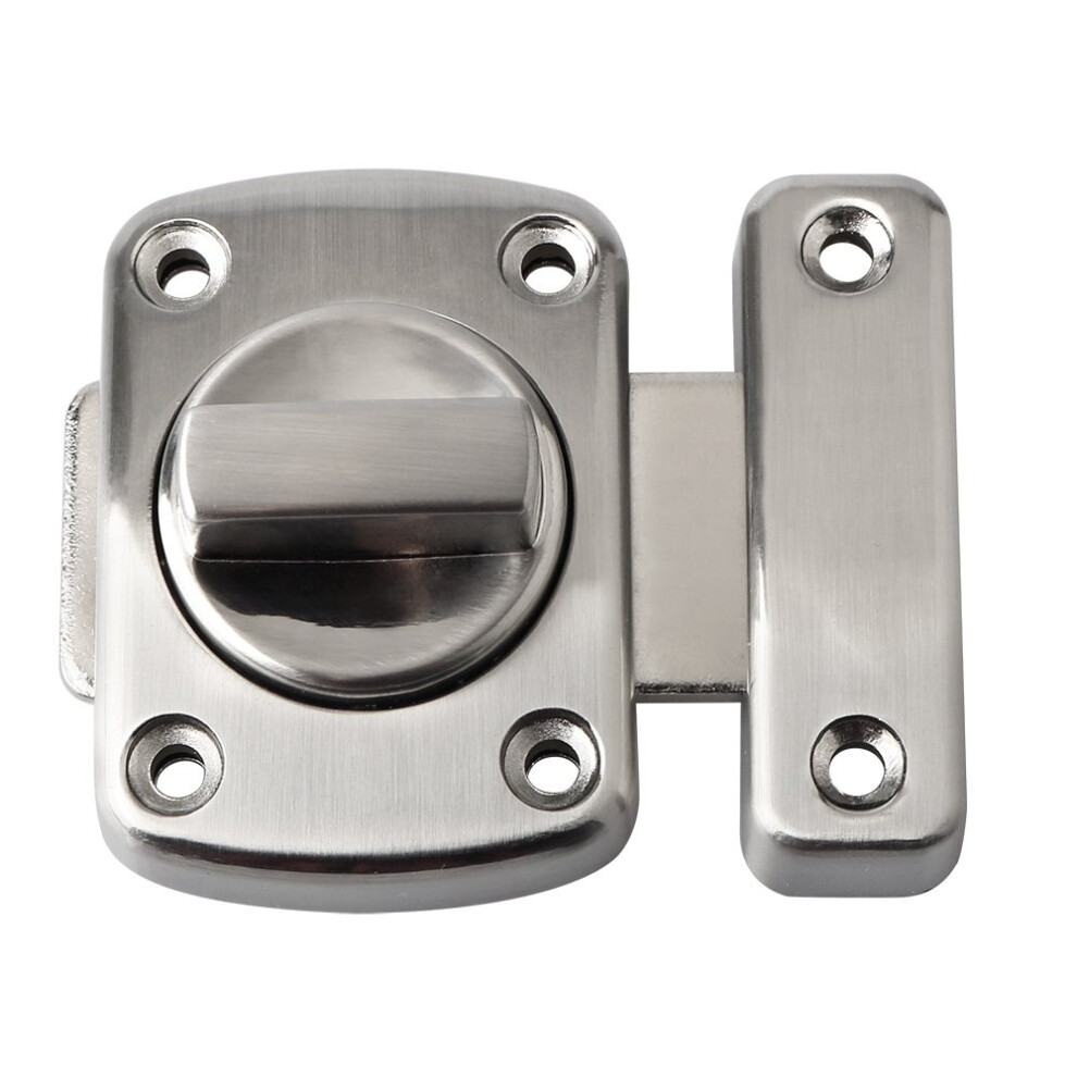 Sayayo Bathroom Latch Rotate Bolt Gate Latch Door Lock, Brushed Finished, 55X56mm, Ems220u 64356976